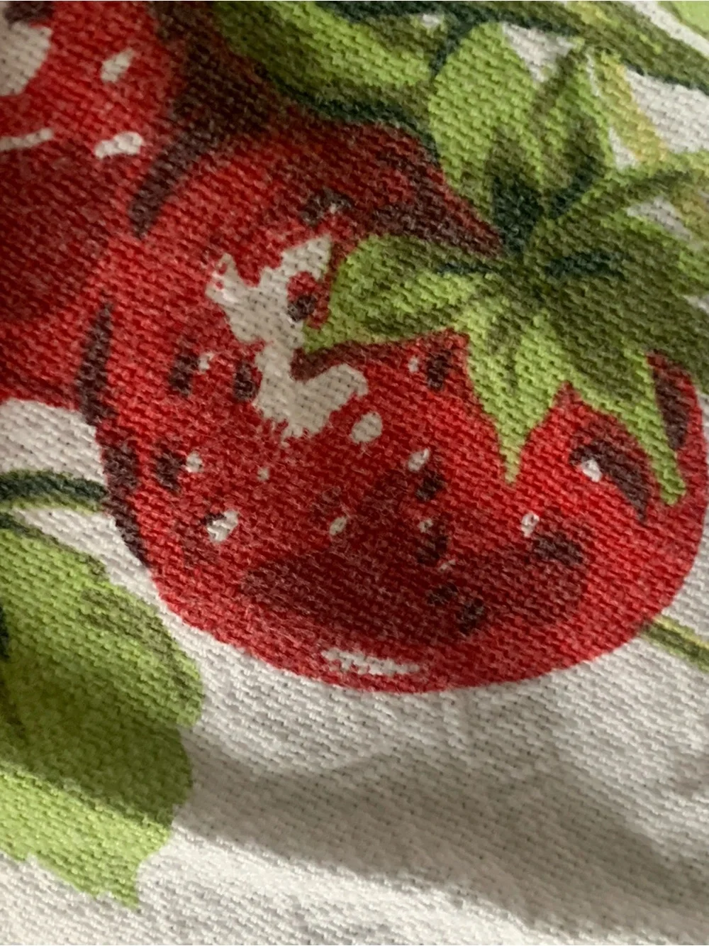 Vintage Cottagecore Fruit and Floral 100% Cotton Tablecloth Lemons cherries